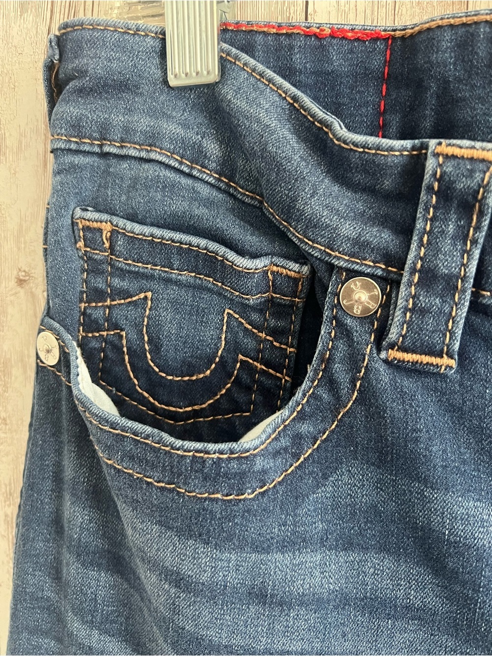 True Religion Becca Mid Rise Blue Bootcut Jeans Western Size 33 - Picture 3 of 5